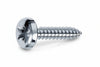 Viti Autofilettanti Testa Cilindrica Acciaio Zincato Bianco- - Ø Mm.3,5X9.5 - 500 Pezzi Mustad