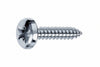 Viti Autofilettanti Testa Cilindrica Acciaio Zincato Bianco- - Ø Mm.3,5X22 - 500 Pezzi Mustad