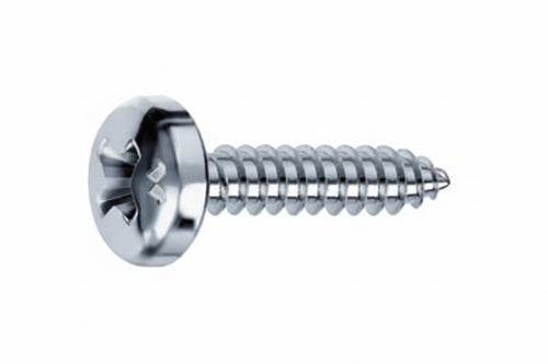 Viti Autofilettanti Testa Cilindrica Acciaio Zincato Bianco- - Ø Mm.3,5X22 - 500 Pezzi Mustad