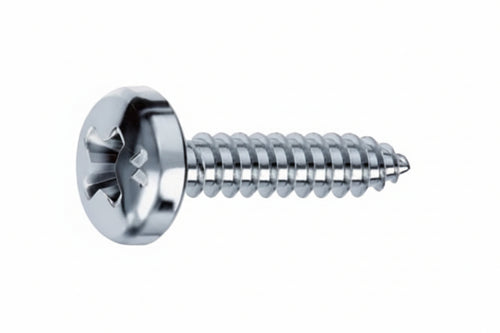 Viti Autofilettanti Testa Cilindrica Acciaio Zincato Bianco- - Ø Mm.3,9X9.5 - 500 Pezzi Mustad