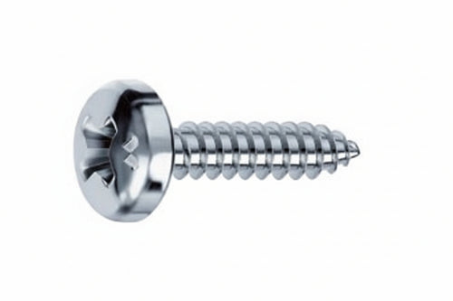 Viti Autofilettanti Testa Cilindrica Acciaio Zincato Bianco- - Ø Mm.3,9X22 - 500 Pezzi Mustad