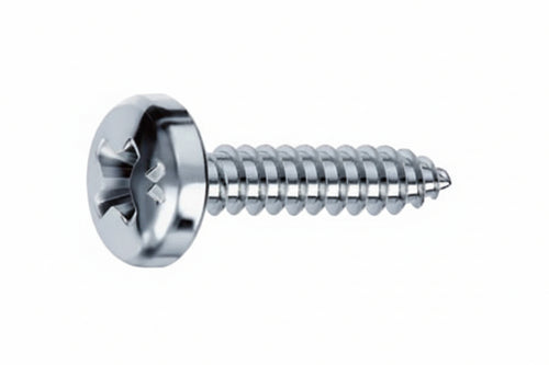 Viti Autofilettanti Testa Cilindrica Acciaio Zincato Bianco- - Ø Mm.4,2X19 - 500 Pezzi Mustad