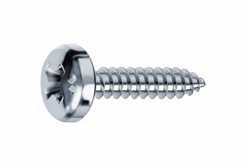 Viti Autofilettanti Testa Cilindrica Acciaio Zincato Bianco- - Ø Mm.4,2X50 - 200 Pezzi Mustad