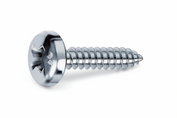 Viti Autofilettanti Testa Cilindrica Acciaio Zincato Bianco- - Ø Mm.4,8X13 - 500 Pezzi Mustad