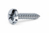 Viti Autofilettanti Testa Cilindrica Acciaio Zincato Bianco- - Ø Mm.5,5X38 - 200 Pezzi Mustad