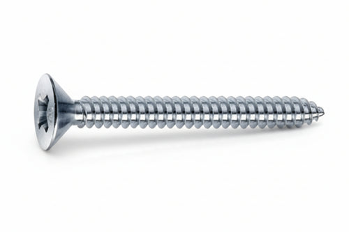 Viti Autofilettanti Testa Svasata Piana Acciaio Zincato Bianco- - Ø Mm.2,9X9.5 - 1000 Pezzi Mustad