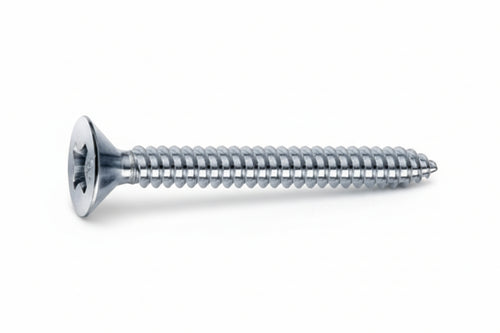 Viti Autofilettanti Testa Svasata Piana Acciaio Zincato Bianco- - Ø Mm.2,9X16 - 1000 Pezzi Mustad