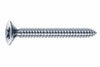 Viti Autofilettanti Testa Svasata Piana Acciaio Zincato Bianco- - Ø Mm.3,5X13 - 500 Pezzi Mustad