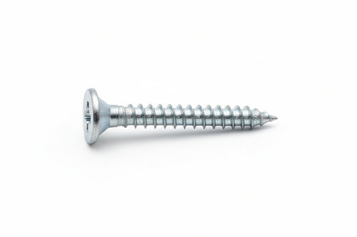 Viti Autofilettanti Testa Svasata Piana Acciaio Zincato Bianco- - Ø Mm.3,5X16 - 500 Pezzi Mustad