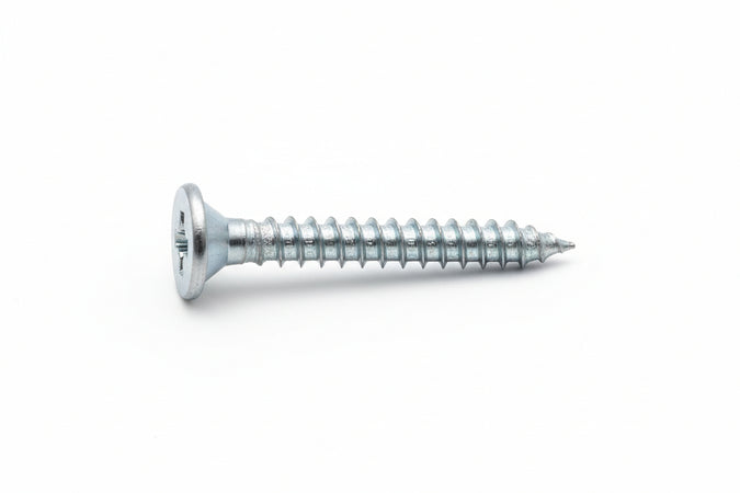 Viti Autofilettanti Testa Svasata Piana Acciaio Zincato Bianco- - Ø Mm.3,5X16 - 500 Pezzi Mustad