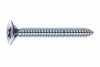 Viti Autofilettanti Testa Svasata Piana Acciaio Zincato Bianco- - Ø Mm.3,9X16 - 500 Pezzi Mustad