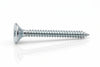 Viti Autofilettanti Testa Svasata Piana Acciaio Zincato Bianco- - Ø Mm.4,2X22 - 500 Pezzi Mustad