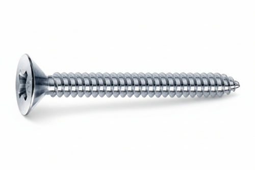 Viti Autofilettanti Testa Svasata Piana Acciaio Zincato Bianco- - Ø Mm.4,8X16 - 500 Pezzi Mustad