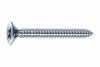Viti Autofilettanti Testa Svasata Piana Acciaio Zincato Bianco- - Ø Mm.4,8X25 - 500 Pezzi Mustad