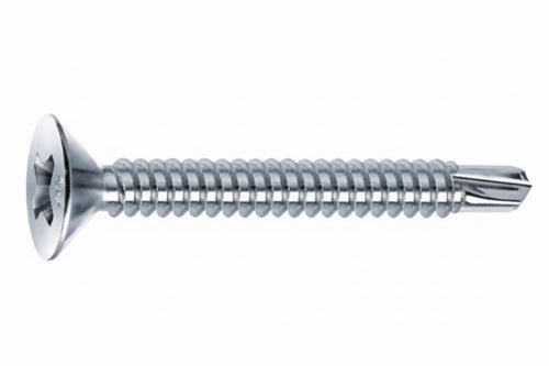Viti Autoperforanti Testa Svasata Piana Acciaio Zincato Bianco- - Ø Mm.3,9X32 - 500 Pezzi Mustad