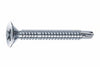 Viti Autoperforanti Testa Svasata Piana Acciaio Zincato Bianco- - Ø Mm.4,8X19 - 500 Pezzi Mustad
