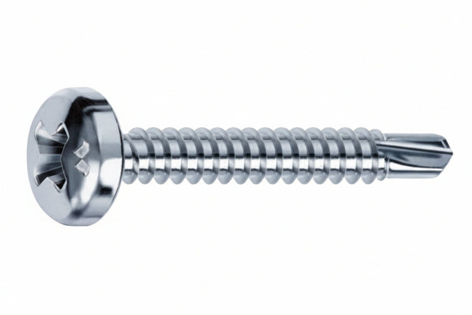 Viti Autoperforanti Testa Cilindrica Acciaio Zincato Bianco- - Ø Mm.3,5X13 - 500 Pezzi Mustad