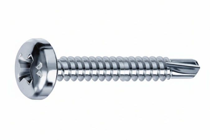 Viti Autoperforanti Testa Cilindrica Acciaio Zincato Bianco- - Ø Mm.3,5X19 - 500 Pezzi Mustad