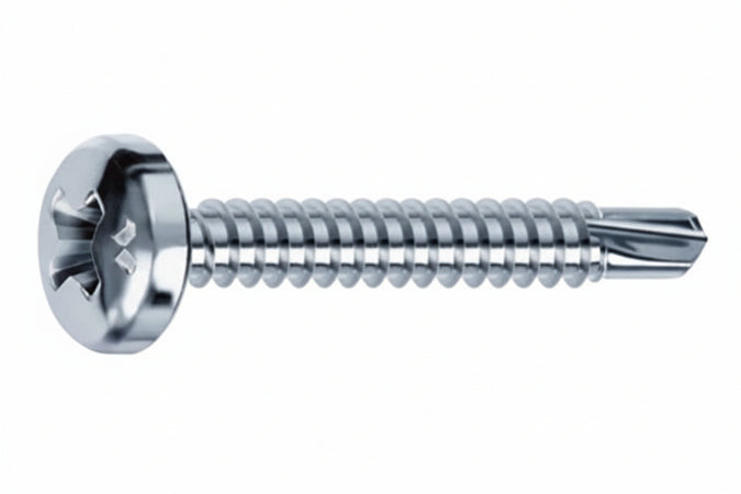 Viti Autoperforanti Testa Cilindrica Acciaio Zincato Bianco- - Ø Mm.3,9X32 - 500 Pezzi Mustad