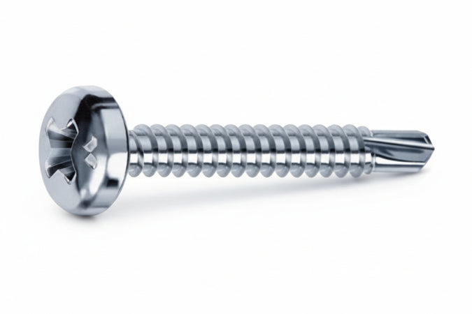 Viti Autoperforanti Testa Cilindrica Acciaio Zincato Bianco- - Ø Mm.4,2X13 - 500 Pezzi Mustad