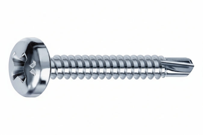 Viti Autoperforanti Testa Cilindrica Acciaio Zincato Bianco- - Ø Mm.4,2X16 - 500 Pezzi Mustad