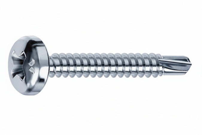 Viti Autoperforanti Testa Cilindrica Acciaio Zincato Bianco- - Ø Mm.4,2X32 - 500 Pezzi Mustad