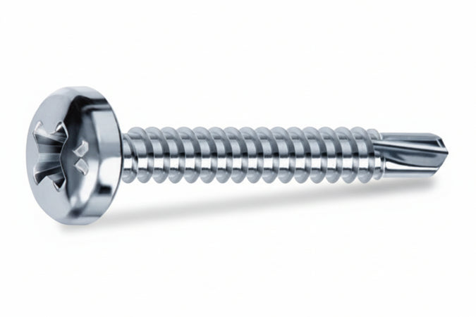 Viti Autoperforanti Testa Cilindrica Acciaio Zincato Bianco- - Ø Mm.4,8X70 - 200 Pezzi Mustad