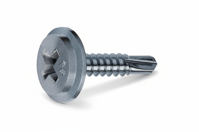 Viti Autoperforanti Testa Piatta E Larga In Acciaio Zincato- - Ø Mm.4,2X13 - 500 Pezzi Mustad