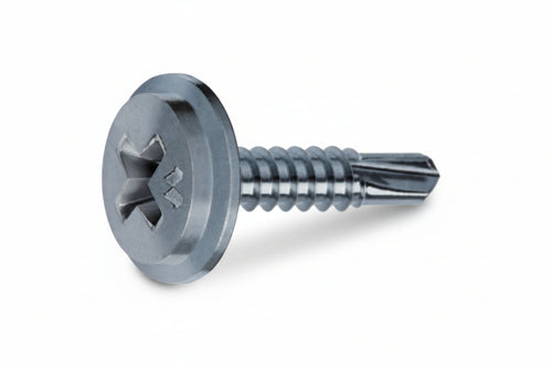 Viti Autoperforanti Testa Piatta E Larga In Acciaio Zincato- - Ø Mm.4,8X32 - 200 Pezzi Mustad