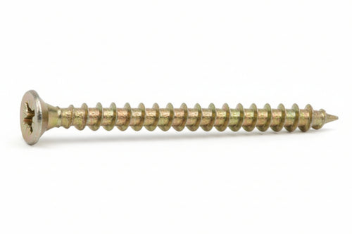 Viti Truciolare Tsp Cava Pz Int. Filettata In Acciaio Zincato Giallo- - Ø Mm.3,5X45 - 500 Pezzi Ambrovit