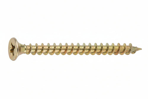 Viti Truciolare Tsp Cava Pz Int. Filettata In Acciaio Zincato Giallo- - Ø Mm.4,5X30 - 500 Pezzi Ambrovit