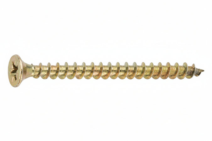 Viti Truciolare Tsp Cava Pz Int. Filettata In Acciaio Zincato Giallo- - Ø Mm.4,5X35 - 200 Pezzi Ambrovit