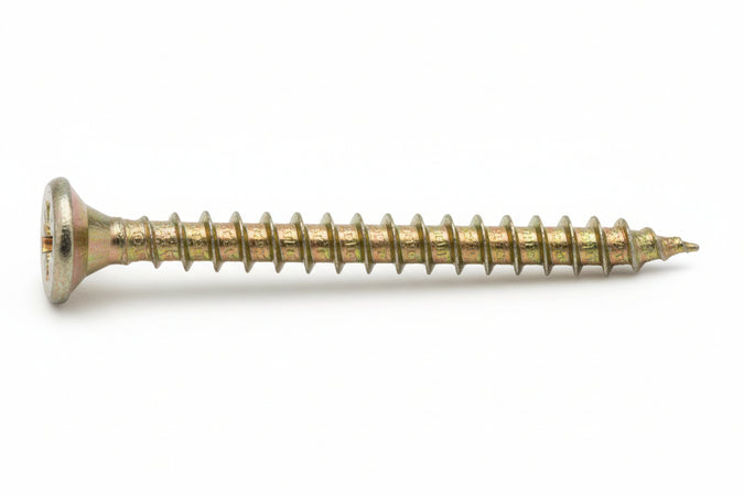 Viti Truciolare Tsp Cava Pz Int. Filettata In Acciaio Zincato Giallo- - Ø Mm.4,5X40 - 200 Pezzi Ambrovit