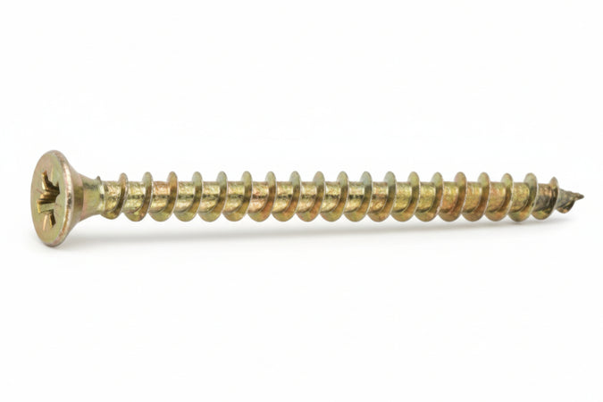 Viti Truciolare Tsp Cava Pz Int. Filettata In Acciaio Zincato Giallo- - Ø Mm.4,5X60 - 200 Pezzi Ambrovit
