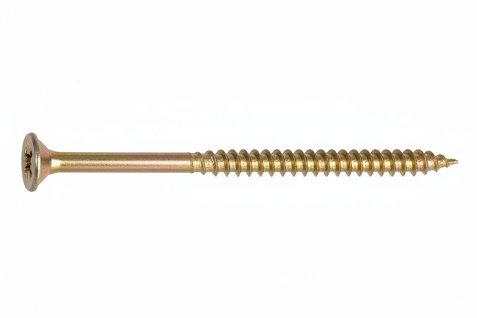 Viti Truciolare Tsp Cava Pz Parz. Filettata In Acciaio Zincato Giallo- - Ø Mm.6X120 - 100 Pezzi Ambrovit