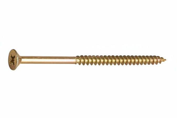 Viti Truciolare Tsp Cava Pz Parz. Filettata In Acciaio Zincato Giallo- - Ø Mm.6X160 - 100 Pezzi Ambrovit