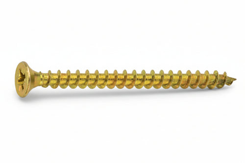 Vite Truciolare Tsp Cava Pz Interamente Filettata In Acciaio Ottonato- - Ø Mm.3,5X25 - 500 Pezzi Ambrovit