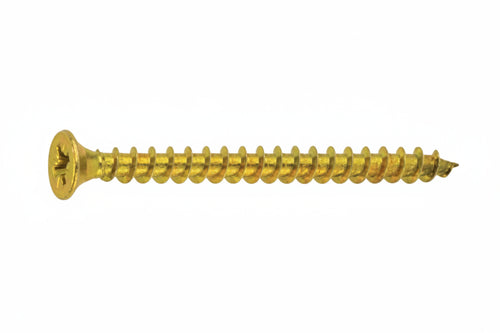 Vite Truciolare Tsp Cava Pz Interamente Filettata In Acciaio Ottonato- - Ø Mm.3,5X30 - 500 Pezzi Ambrovit