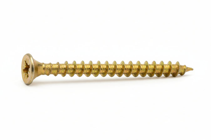 Vite Truciolare Tsp Cava Pz Interamente Filettata In Acciaio Ottonato- - Ø Mm.3,5X45 - 200 Pezzi Ambrovit