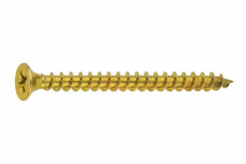 Vite Truciolare Tsp Cava Pz Interamente Filettata In Acciaio Ottonato- - Ø Mm.4,0X50 - 200 Pezzi Ambrovit