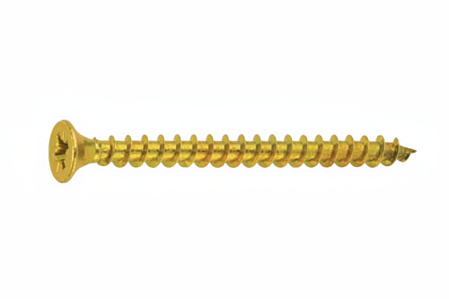 Vite Truciolare Tsp Cava Pz Interamente Filettata In Acciaio Ottonato- - Ø Mm.4,5X40 - 200 Pezzi Ambrovit