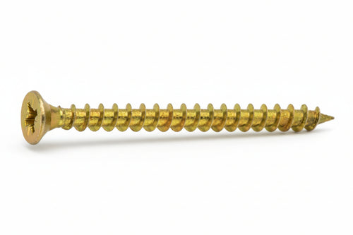 Vite Truciolare Tsp Cava Pz Interamente Filettata In Acciaio Ottonato- - Ø Mm.4,5X50 - 200 Pezzi Ambrovit