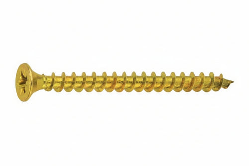 Vite Truciolare Tsp Cava Pz Interamente Filettata In Acciaio Ottonato- - Ø Mm.5,0X40 - 200 Pezzi Ambrovit