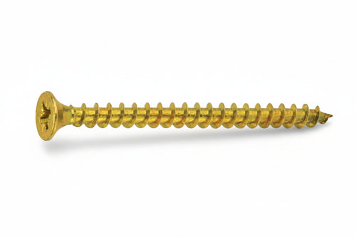 Vite Truciolare Tsp Cava Pz Interamente Filettata In Acciaio Ottonato- - Ø Mm.5,0X50 - 200 Pezzi Ambrovit