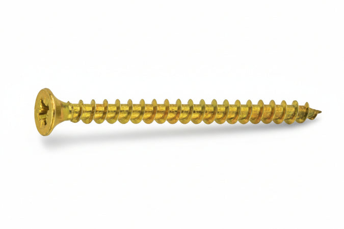 Vite Truciolare Tsp Cava Pz Interamente Filettata In Acciaio Ottonato- - Ø Mm.5,0X50 - 200 Pezzi Ambrovit