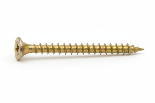 Vite Truciolare Tsp Cava Pz Interamente Filettata In Acciaio Ottonato- - Ø Mm.6,0X40 - 200 Pezzi Ambrovit