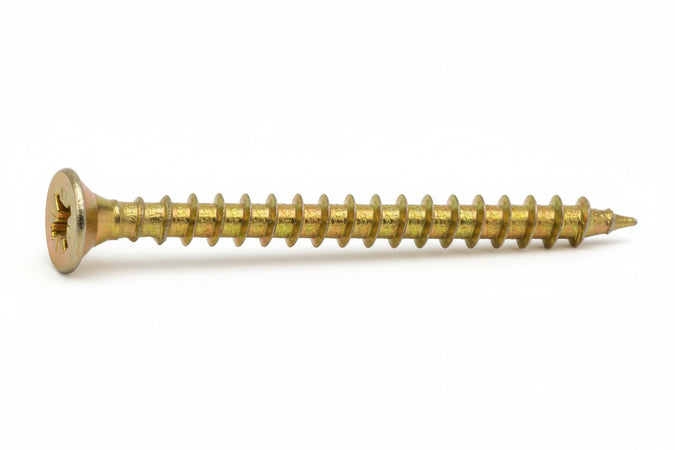 Vite Truciolare Tsp Cava Pz Interamente Filettata In Acciaio Ottonato- - Ø Mm.6,0X50 - 200 Pezzi Ambrovit