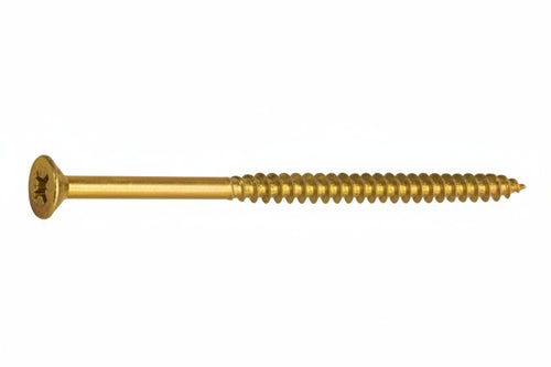 Vite Truciolare Tsp Cava Pz Parzialmente Filettata In Acciaio Ottonato- - Ø Mm.3,5X50 - 200 Pezzi Ambrovit