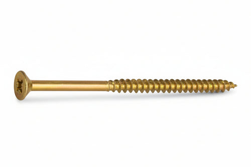 Vite Truciolare Tsp Cava Pz Parzialmente Filettata In Acciaio Ottonato- - Ø Mm.4,5X70 - 200 Pezzi Ambrovit