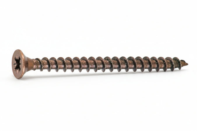 Vite Truciolare Tsp Cava Pz Interamente Filettata In Acciaio Bronzato- - Ø Mm.5,0X40 - 200 Pezzi Ambrovit